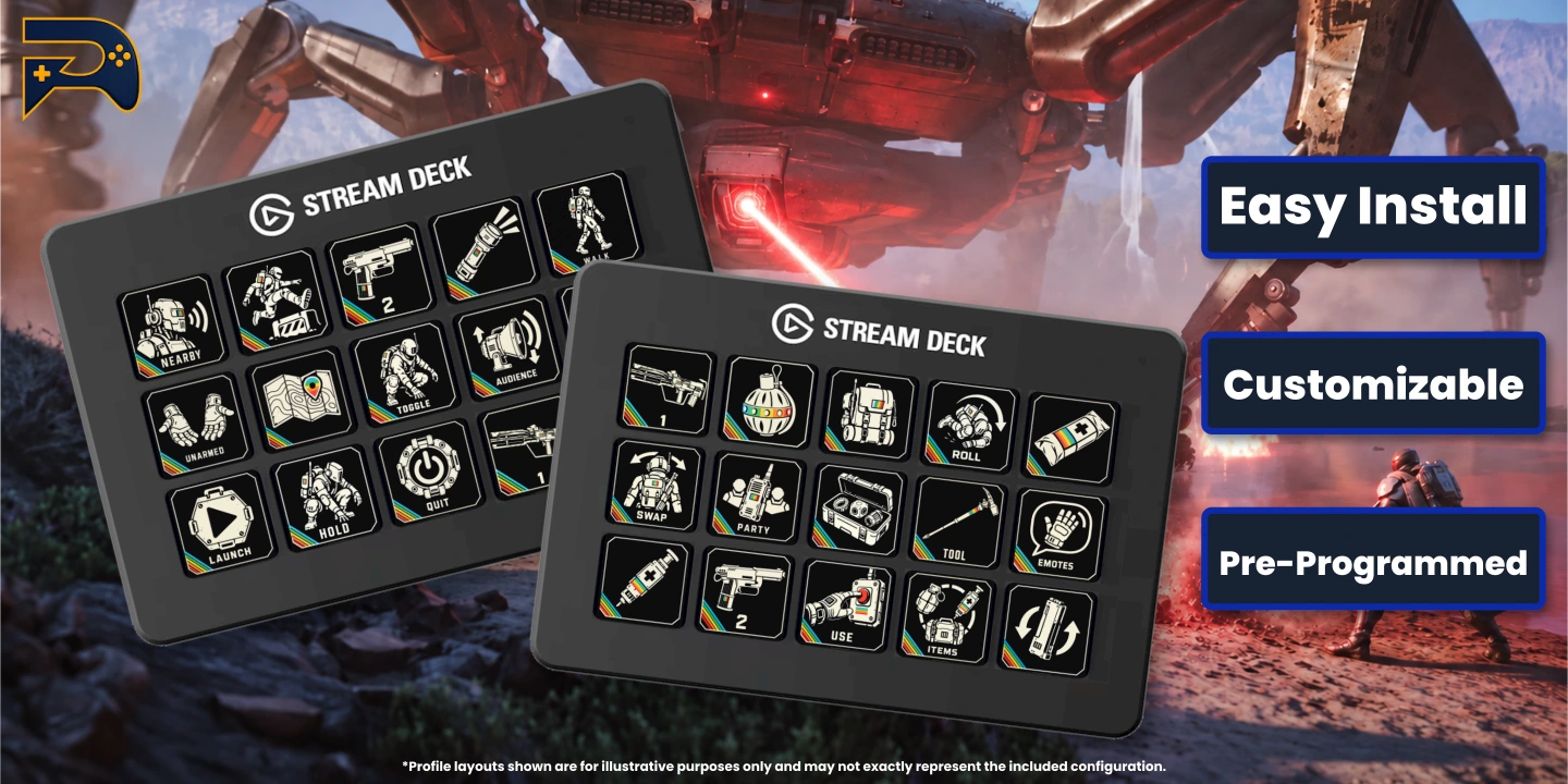 Customize your setup with 42 designs in static and animated versions, an installable icon pack and MK/XL profiles.