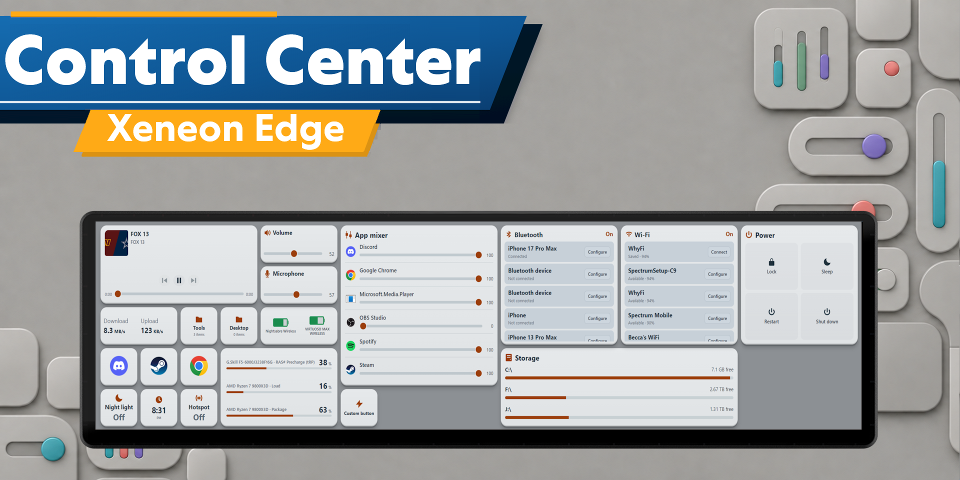 Xeneon Edge Widget For Control Center