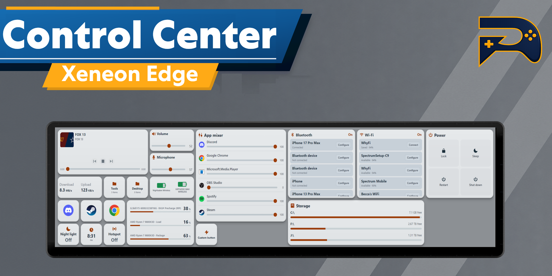 Xeneon Edge Widget For Control Center