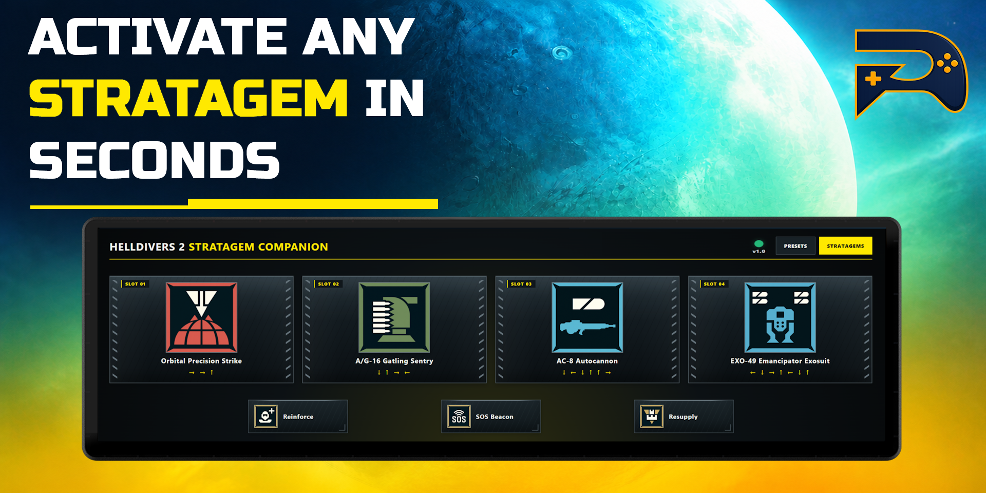 Tap a stratagem to immediately activate it in-game.