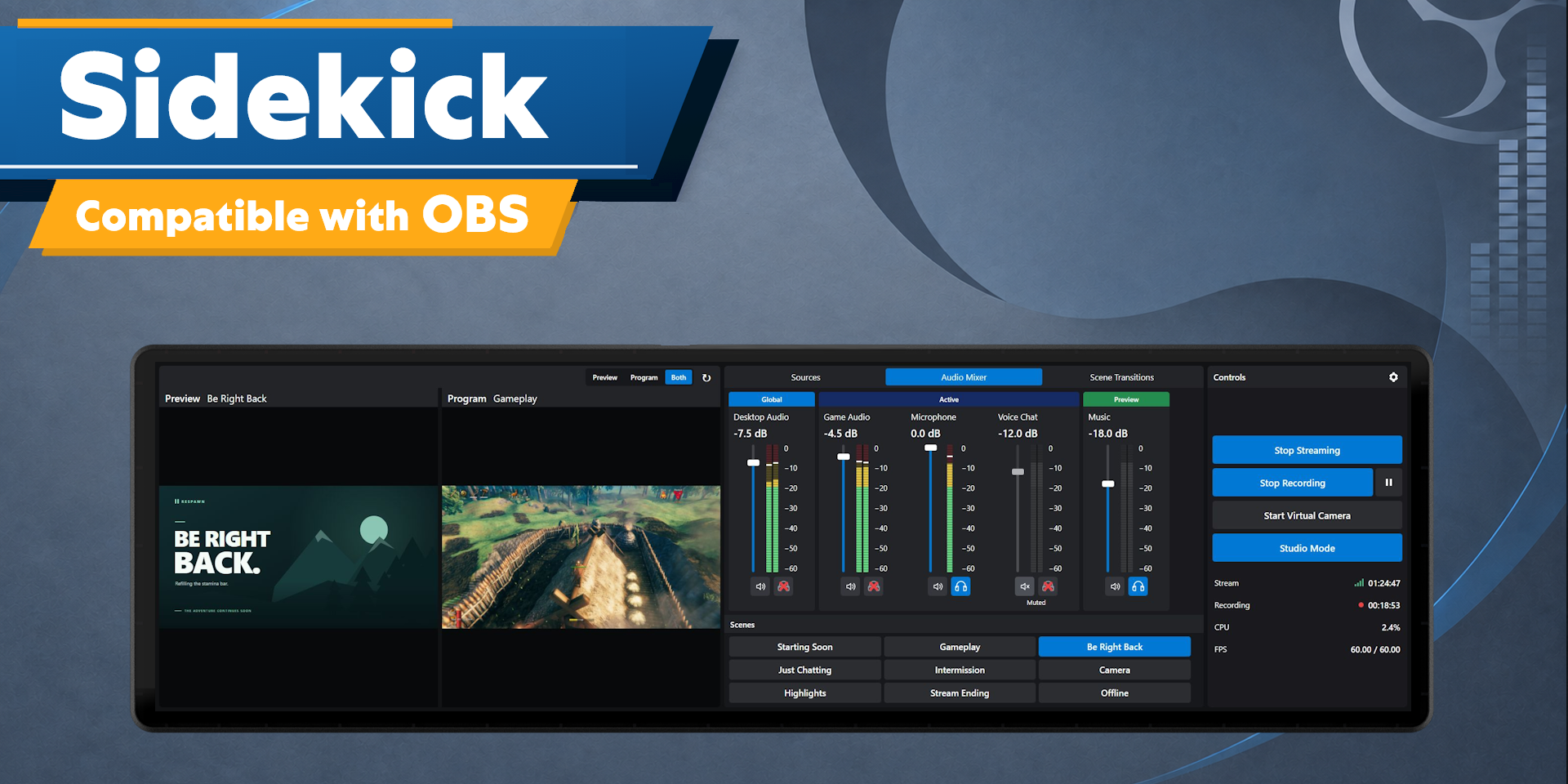 Xeneon Edge Widget For OBS Sidekick