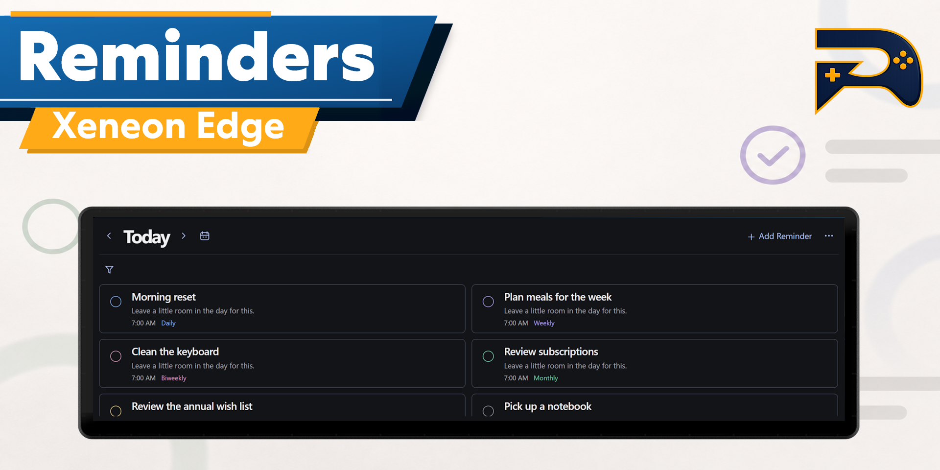 Xeneon Edge Widget For Reminders