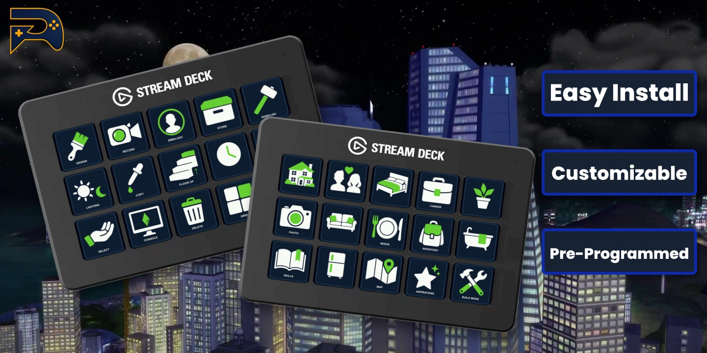 Two 15-key artwork selections showcasing building, lifestyle and camera icons from the shared bundle.