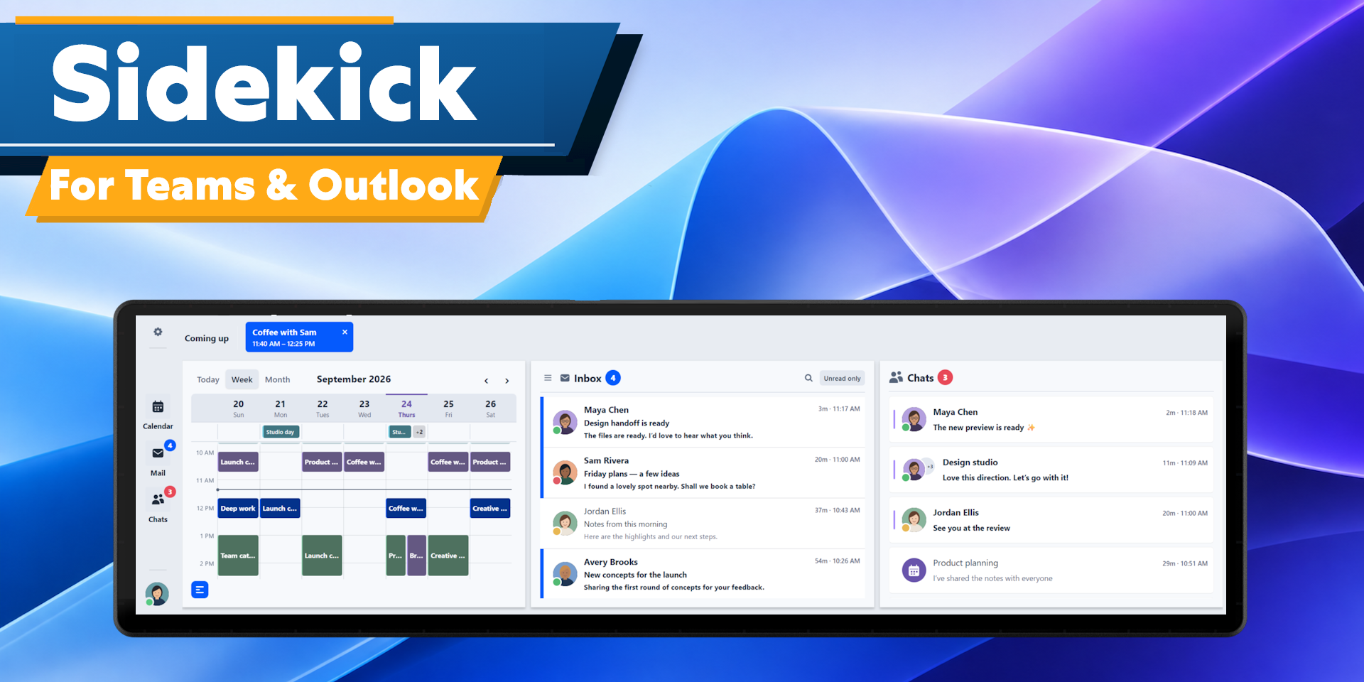 Xeneon Edge Widget For Outlook & Teams