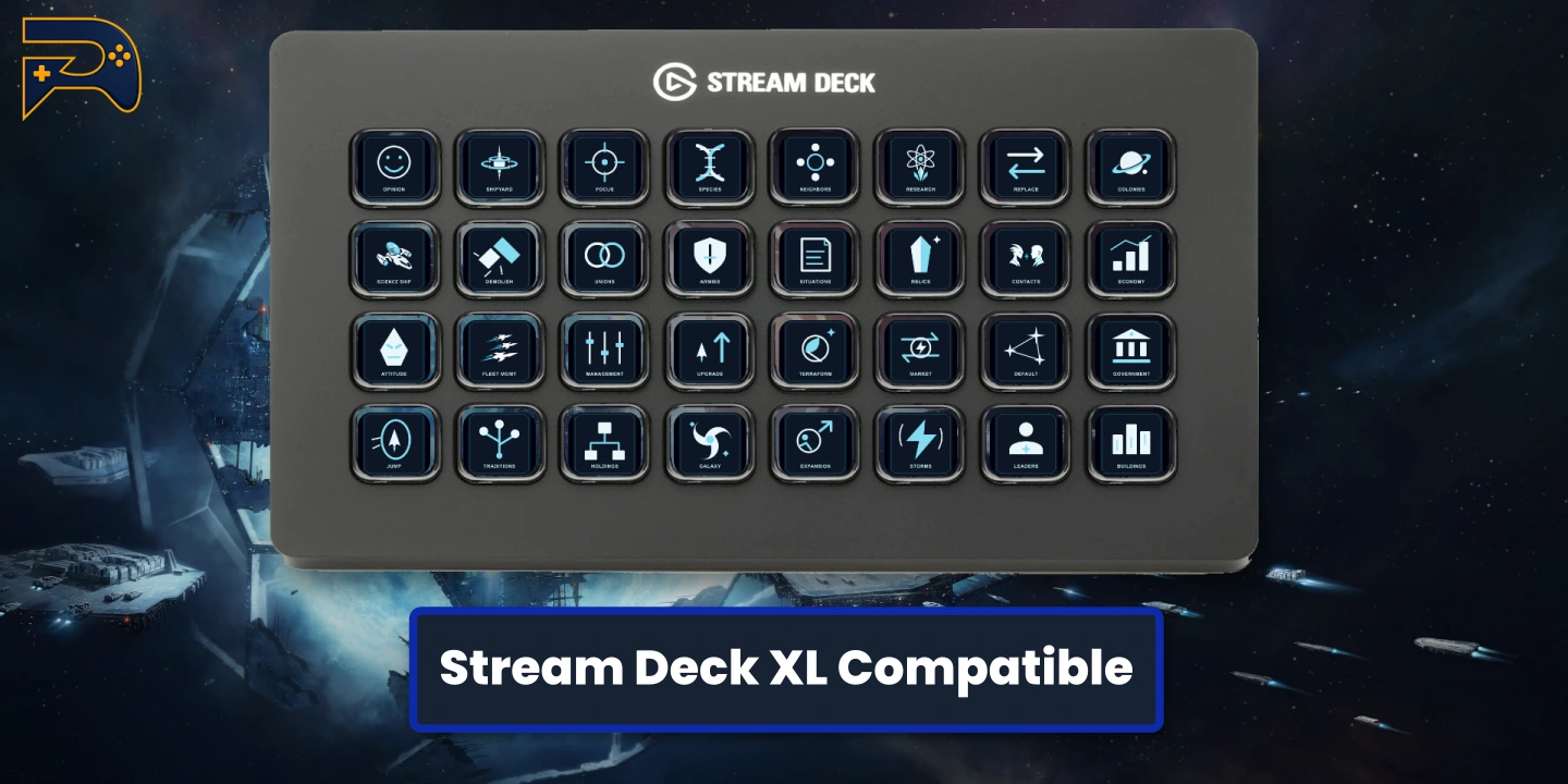 Stellaris 32-key XL showcase — included with the 15-key MK profile in one purchase.