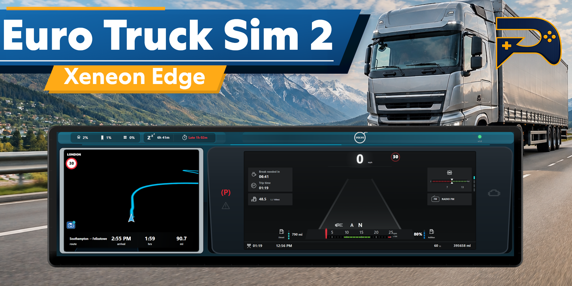 Xeneon Edge Widget For Euro Truck Simulator 2
