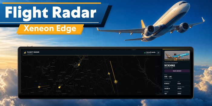Flight Radar Xeneon Edge widget