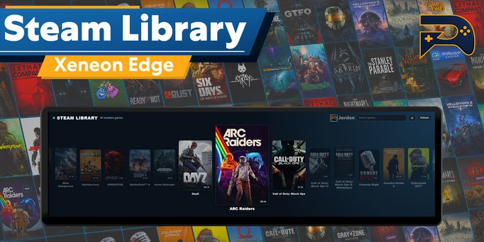 Steam Library Xeneon Edge widget